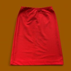 Vintage Sears Vibrant Red A-Line Skirt